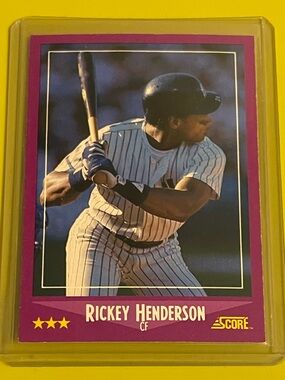 Rickey Henderson #13 1988 Score Baseball Trading Card